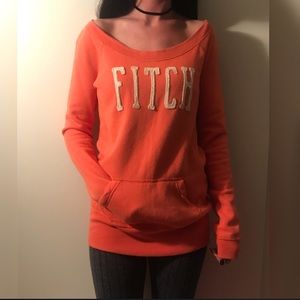 Orange wide crew neck
